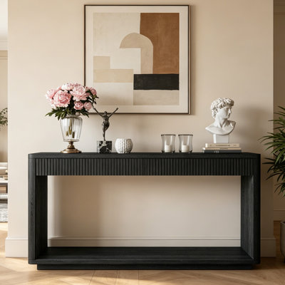 American Vintage Black Console Table