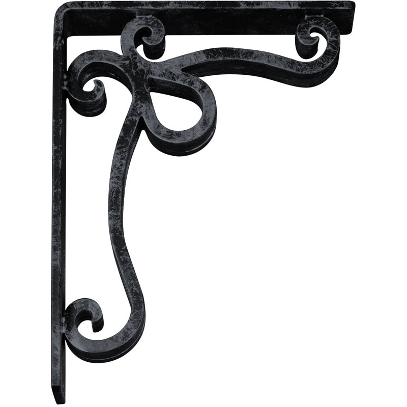Support en fer forgé Orleans, Étain antique, H 10 po x l 2 po x P 7,5 po