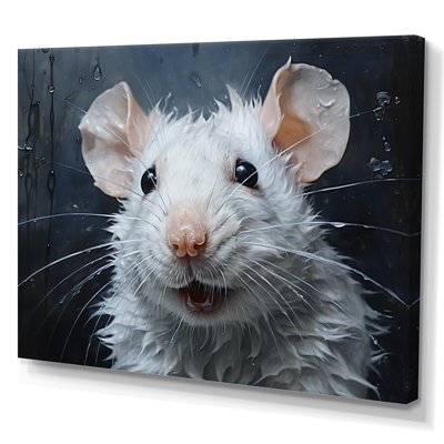White Squeaky Rodent, reproduction d'art sur toile