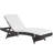 Convene Wicker Rattan Outdoor Patio Chaise Lounge Chairs in Espresso-455348302