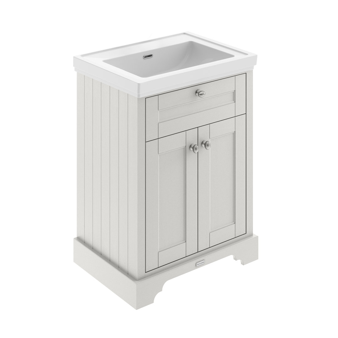 B&Q - Floor Standing 2 Door Traditional Vanity Unit With Fireclay BasinTimeless Sand630 X 471 mm - Image 2