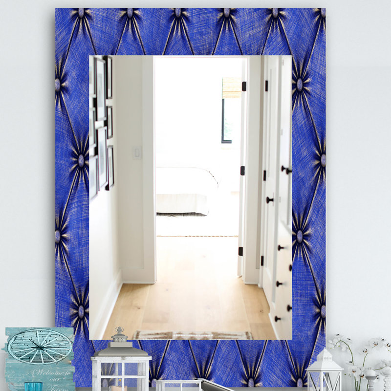Miroir mural en cuir print v, H 39,4 po x l 29,5 po