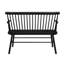 Chaise avec accoudoirs en bois noir Style