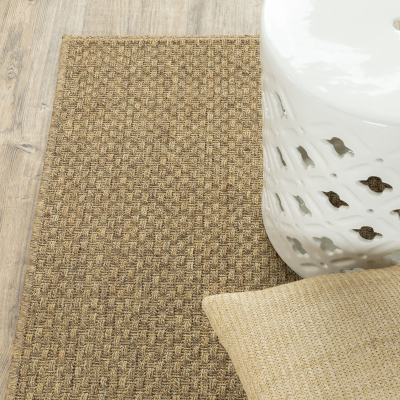 Tapis d'intérieur uni brun clair uni, Rectangle 7 pi x 10 pi