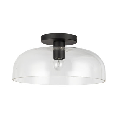 Blakehurst Single Light Glass Semi Flush Mount