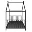 Lit plateforme simple en métal, noir-1991379249