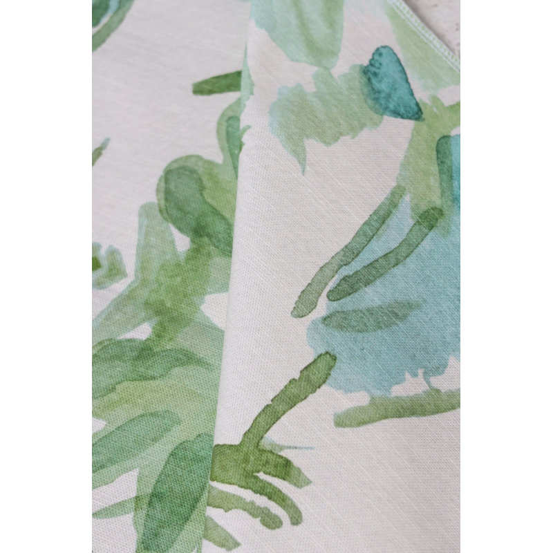 Wildflowers I Large Repeat Luxury Throw Pillow, Blue/Sage Green Floral, 22"H x 22"W
