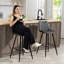 Ensemble de 2 tabourets de bar, hauteur comptoir, 27,25 po, noir