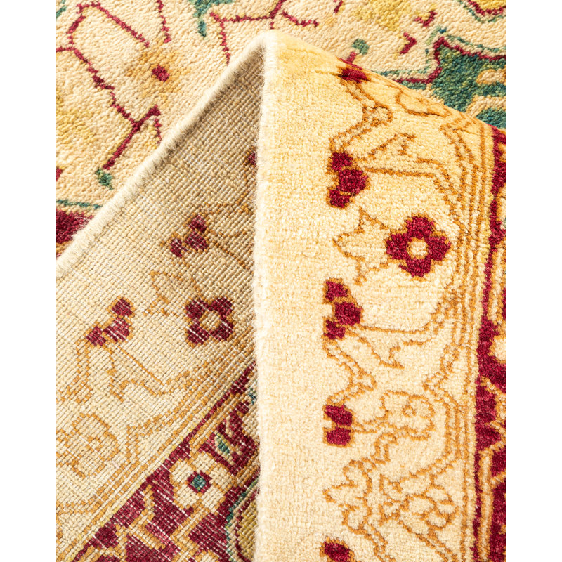 Tapis unique en laine noué à la main 6 pi 1 po x 9 pi 4 po nouvel âge Keenan