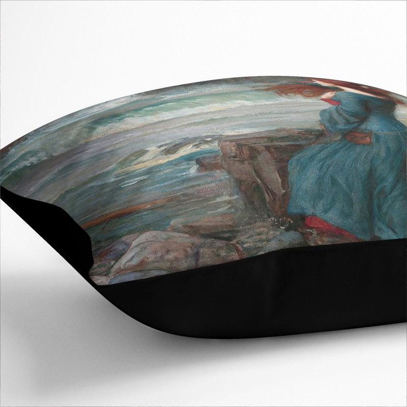 Miranda The Tempest Square Throw Cushion, Black, 55cm H x 55cm W x 20cm D