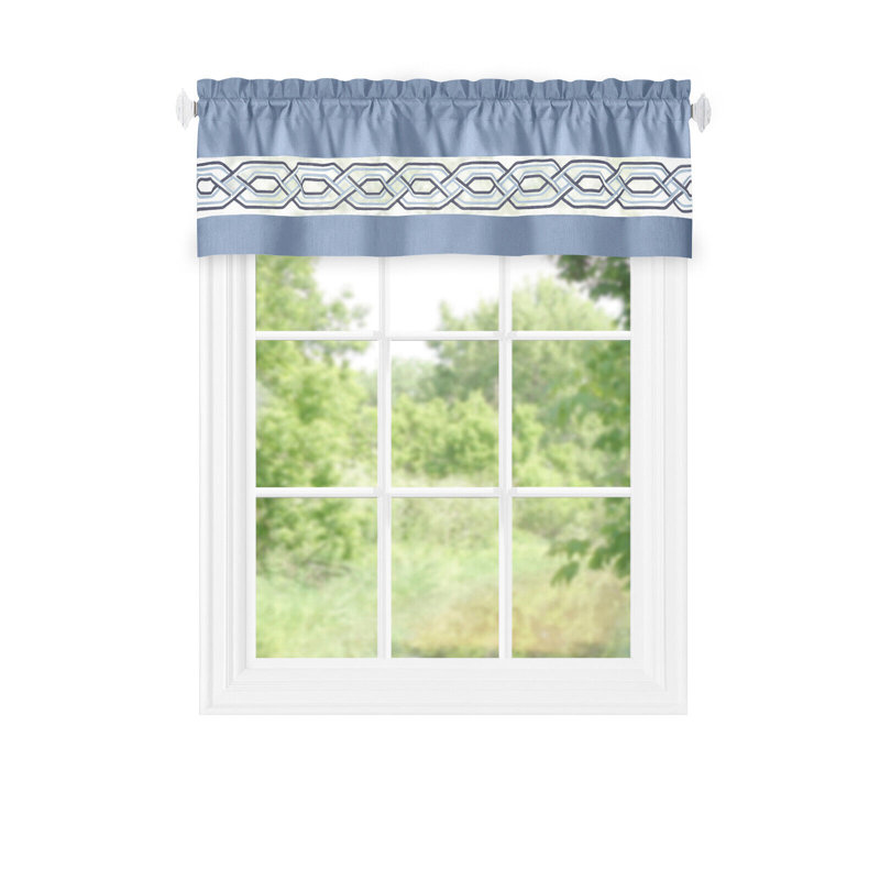 Ellie-Jai Tailored Window Valance, Blue, 58"W x 13"H