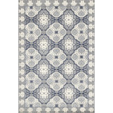 Capistrano Wool Geometric Area Rug in Rich Navy/Gray Blue/Ivory