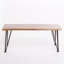 Table basse de style rustique en bois et fer 18 po x 43 po 18 po, aspect industriel avec pieds en métal