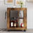 Mid-Century Modern Movable Side Cabinet With Multi-Level Storage And Sliding Handle, Perfect For Home Organization And Aesthetic Appeal