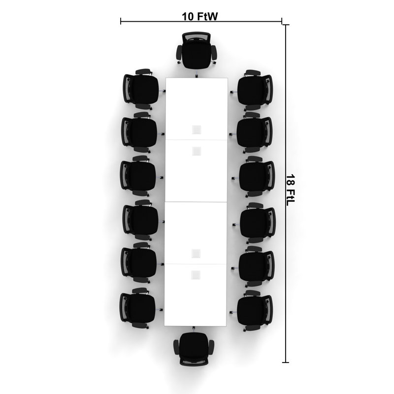 Rectangle 14 Person Flip Top 72'' L Modular Training Table and Chair Set with Casters and Modesty Panel and Cable Management