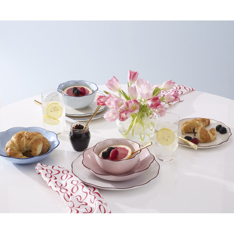 Garden Party 16-Piece Dinnerware Set, Blue