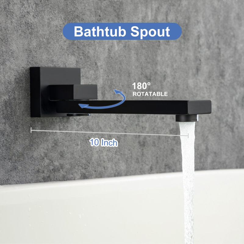 All-In-One Kit with Rough in-Valve, Matte Black