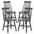 17.5"W Black Dining Chairs Set of 4, Farmhouse Solid Wood Windsor Kitchen Chairs-729460357-729460360