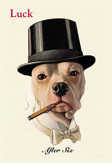 « dog », affiche rétro, H 30 po x l 20 po x P 1,5 po