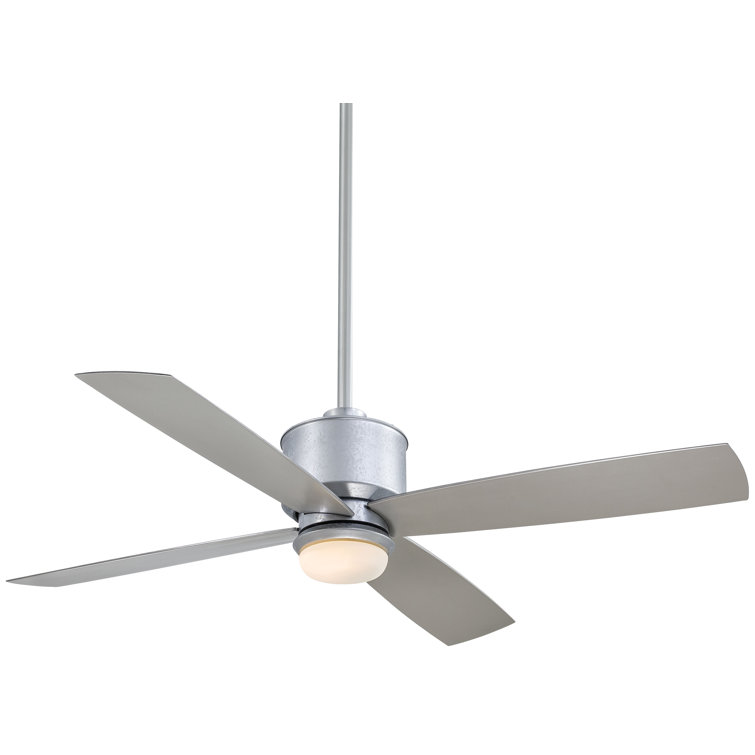 52" Strata 4 - Blade Outdoor LED Standard Ceiling Fan with Remote Control and Light Kit Included