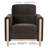 Modern Accent Sofa with Velvet Upholstery and Solid Wood Legs-509591923