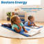 Tapis de repos pliable ECR4Kids Everyday, 4 sections, bleu / gris, paquet de 5-21641978