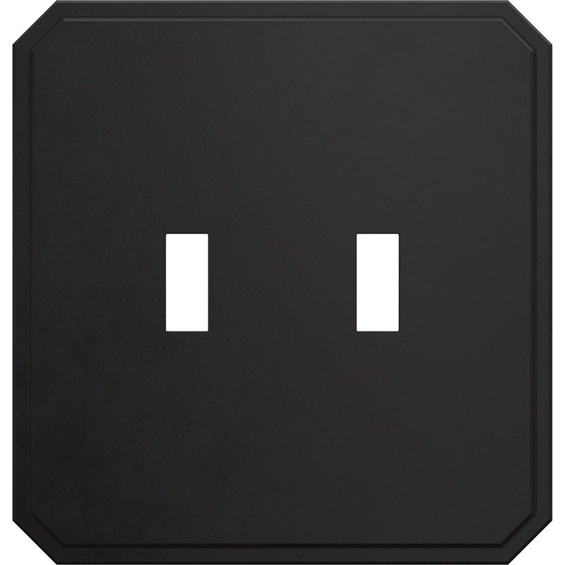 Franklin Brass Stepped Geometric 2-Gang Light Switch/Toggle Wall Plate, White