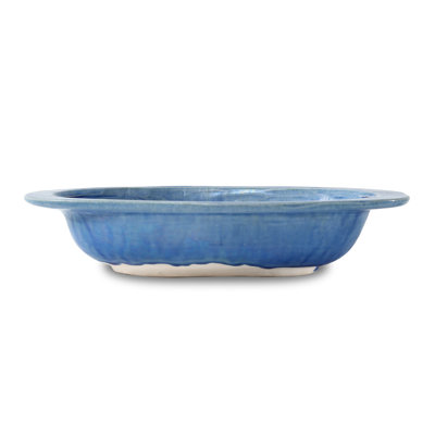 Approx. 11 Inches Long Green-Blue Decorative Oval Bowl
