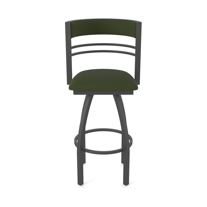 Hunter Swivel Stool, Vinyle - Pin Canter, Tabouret de bar (siège d'une hauteur de 30 po), Étain