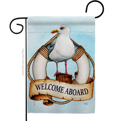 Drapeau de jardin en polyester Seagull House