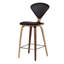  Tabouret de comptoir rembourré en osier et rotin - dossier complet avec repose-pieds pour l'intérieur ou le patio