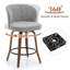 Tabouret de comptoir pivotant rembourré avec structure en bois Devault-123161706