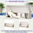 4 Pieces Uv-proof Resin Wicker Patio Sofa Set Included A 4-seat Sofa, 2 Ottomans, A Lifting Table, Retractable Canopy, Cushions And Adjustable Backrest-1163938178