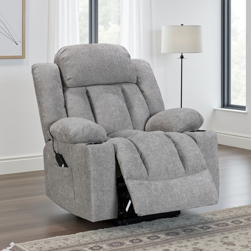 Taylin 94cm Wide Chenille Lift Assist Standard Recliner