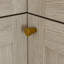 Armoire de coin avec 2 portes en verre et 4 tablettes