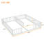 Lit double simple au sol avec clôture, garde-corps, sans porte, blanc-807947197