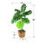 40'' Faux Monstera Plant in Wicker/Rattan Basket