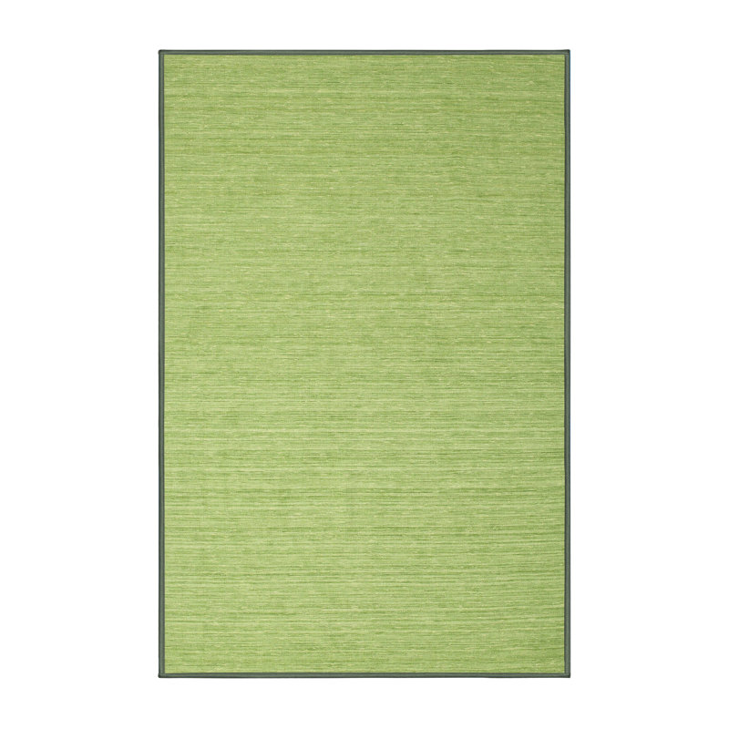 Tapis de zone vert contemporaine, Rectangle 5 pi x 7 pi
