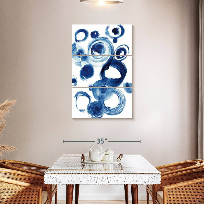 Avery Blue Circle Study IV, 45" H x 28" W