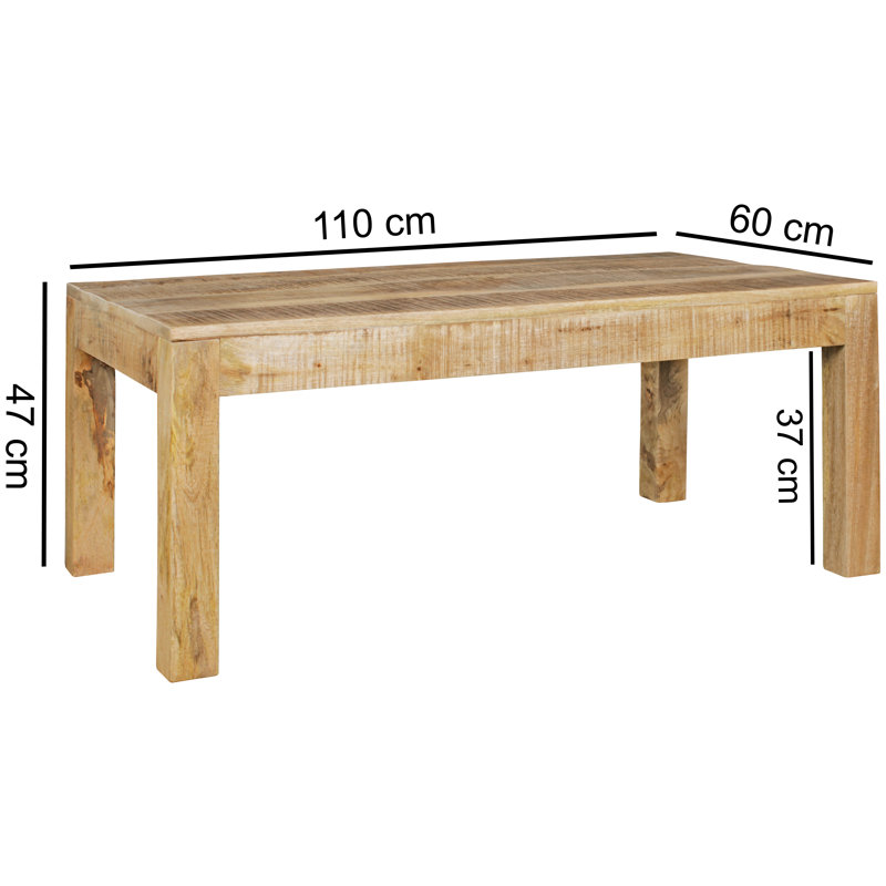 Guttenberg Solid Wood Four Leg Coffee Table