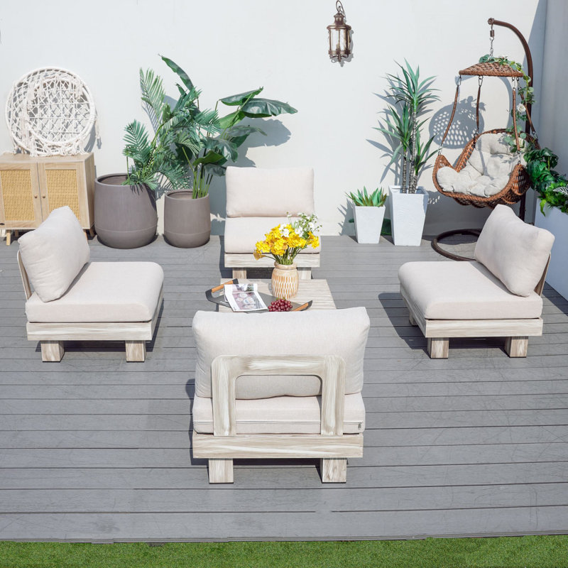 Shenia Outdoor Upholstered Coversation Set