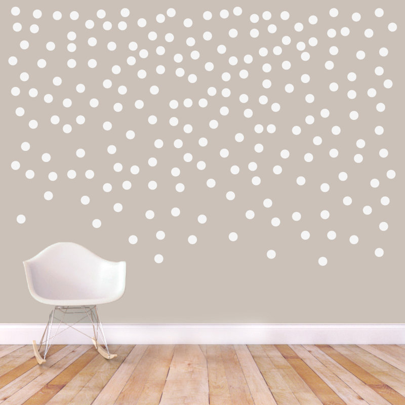 Adhésif décoratif confettis, Blanc