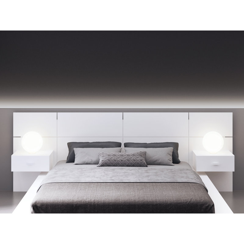 Jacoury Panel Headboard, White