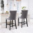Upholstered Counter Stool with Solid Wood Frame-724752140-724752150