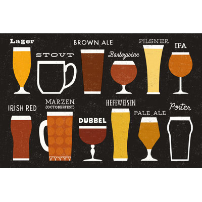 Craft Beer List by Michael Mullan - Typography Print