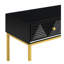 Console pour table d'entrée, console moderne et élégante avec rangement, console étroite avec deux tiroirs à rayures pour le couloir du salon, noir-1022184802