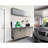 64 In. W X 79 H 20 D 5 Garage Cabinet C Of Series With Remarkable Metallic Gray Finish, Drawers And Doors, Water Heat Nature, 2X Thicker Edge Banding, E0-Grade Board, Shelf Provision, Heavy-Duty