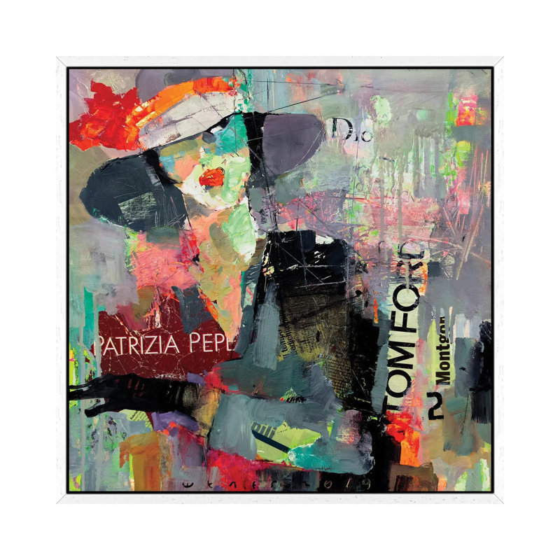 Hurrying Lady by Viktor Sheleg - Gallery-Wrapped Canvas Giclée on Canvas, 93.98 cm H x 93.98 cm W, White Framed