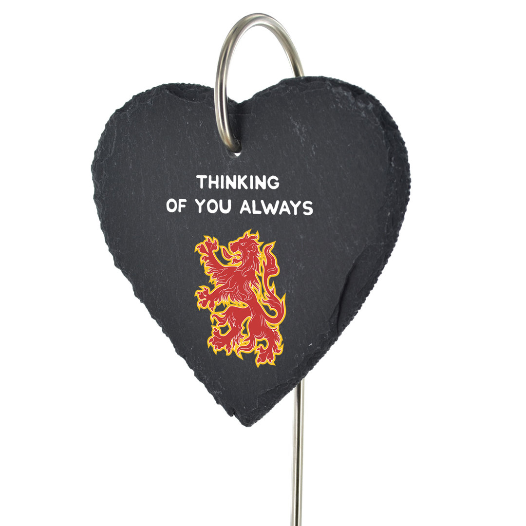 Bjartur Waterproof Slate Heart Grave Marker Memorial Plaque