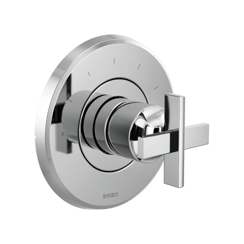 Levoir® Sensori® Thermostatic Valve Trim, Polished Chrome, Cross